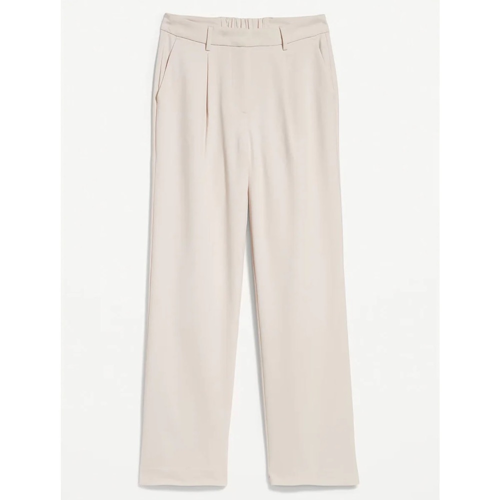Old Navy Cream Wide-Leg Women's Pants - Picture 3 of 3